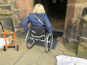 Wheelchair access to the bell tower